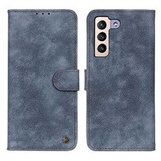 Coque Portefeuille Livre Cuir Etui Clapet N03P pour Samsung Galaxy S21 5G Bleu