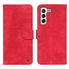 Coque Portefeuille Livre Cuir Etui Clapet N03P pour Samsung Galaxy S21 5G Rouge