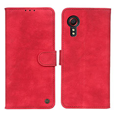 Coque Portefeuille Livre Cuir Etui Clapet N03P pour Samsung Galaxy XCover 5 SM-G525F Rouge