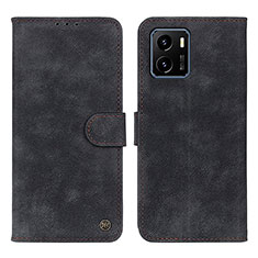 Coque Portefeuille Livre Cuir Etui Clapet N03P pour Vivo iQOO U5x Noir