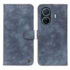 Coque Portefeuille Livre Cuir Etui Clapet N03P pour Vivo iQOO Z6 Pro 5G Bleu