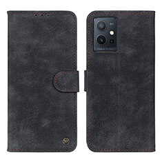 Coque Portefeuille Livre Cuir Etui Clapet N03P pour Vivo Y33e 5G Noir