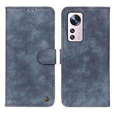 Coque Portefeuille Livre Cuir Etui Clapet N03P pour Xiaomi Mi 12 Pro 5G Bleu