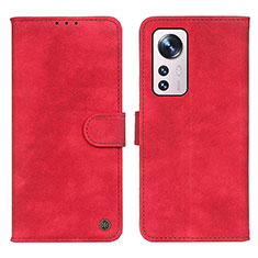 Coque Portefeuille Livre Cuir Etui Clapet N03P pour Xiaomi Mi 12S 5G Rouge