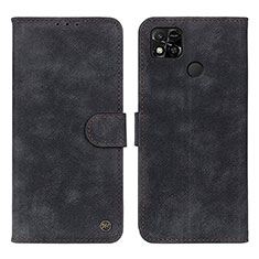 Coque Portefeuille Livre Cuir Etui Clapet N03P pour Xiaomi POCO C3 Noir