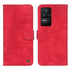 Coque Portefeuille Livre Cuir Etui Clapet N03P pour Xiaomi Poco F4 5G Rouge