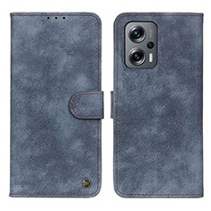 Coque Portefeuille Livre Cuir Etui Clapet N03P pour Xiaomi Poco X4 GT 5G Bleu