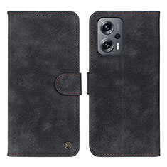 Coque Portefeuille Livre Cuir Etui Clapet N03P pour Xiaomi Poco X4 GT 5G Noir