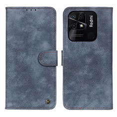 Coque Portefeuille Livre Cuir Etui Clapet N03P pour Xiaomi Redmi 10 Power Bleu