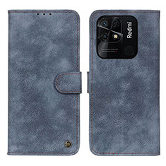 Coque Portefeuille Livre Cuir Etui Clapet N03P pour Xiaomi Redmi 10C 4G Bleu