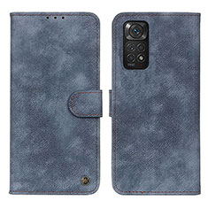 Coque Portefeuille Livre Cuir Etui Clapet N03P pour Xiaomi Redmi Note 11 4G (2022) Bleu