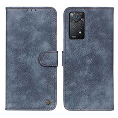 Coque Portefeuille Livre Cuir Etui Clapet N03P pour Xiaomi Redmi Note 11 Pro 4G Bleu