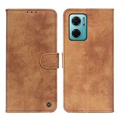 Coque Portefeuille Livre Cuir Etui Clapet N03P pour Xiaomi Redmi Note 11E 5G Marron