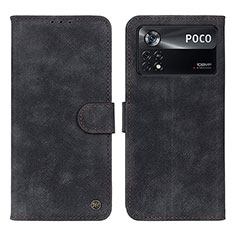 Coque Portefeuille Livre Cuir Etui Clapet N03P pour Xiaomi Redmi Note 11E Pro 5G Noir