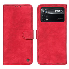 Coque Portefeuille Livre Cuir Etui Clapet N03P pour Xiaomi Redmi Note 11E Pro 5G Rouge