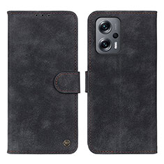 Coque Portefeuille Livre Cuir Etui Clapet N03P pour Xiaomi Redmi Note 11T Pro 5G Noir