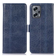 Coque Portefeuille Livre Cuir Etui Clapet N03P pour Xiaomi Redmi Note 12 Turbo 5G Bleu