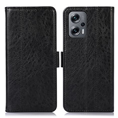 Coque Portefeuille Livre Cuir Etui Clapet N03P pour Xiaomi Redmi Note 12 Turbo 5G Noir