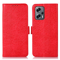 Coque Portefeuille Livre Cuir Etui Clapet N03P pour Xiaomi Redmi Note 12 Turbo 5G Rouge