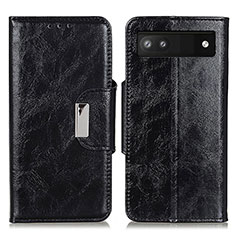 Coque Portefeuille Livre Cuir Etui Clapet N04P pour Google Pixel 7a 5G Noir