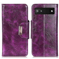 Coque Portefeuille Livre Cuir Etui Clapet N04P pour Google Pixel 7a 5G Violet