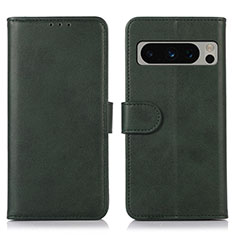 Coque Portefeuille Livre Cuir Etui Clapet N04P pour Google Pixel 8 Pro 5G Vert