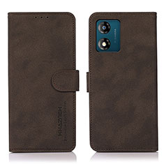 Coque Portefeuille Livre Cuir Etui Clapet N04P pour Motorola Moto E13 Marron