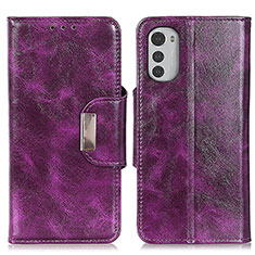 Coque Portefeuille Livre Cuir Etui Clapet N04P pour Motorola Moto E32 Violet