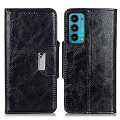 Coque Portefeuille Livre Cuir Etui Clapet N04P pour Motorola Moto Edge 20 5G Noir