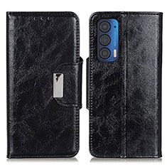 Coque Portefeuille Livre Cuir Etui Clapet N04P pour Motorola Moto Edge (2021) 5G Noir