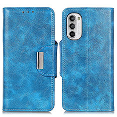 Coque Portefeuille Livre Cuir Etui Clapet N04P pour Motorola Moto Edge (2022) 5G Bleu Ciel