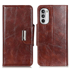 Coque Portefeuille Livre Cuir Etui Clapet N04P pour Motorola Moto Edge (2022) 5G Marron