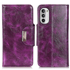 Coque Portefeuille Livre Cuir Etui Clapet N04P pour Motorola Moto Edge (2022) 5G Violet