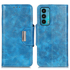 Coque Portefeuille Livre Cuir Etui Clapet N04P pour Motorola Moto Edge Lite 5G Bleu Ciel