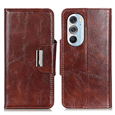 Coque Portefeuille Livre Cuir Etui Clapet N04P pour Motorola Moto Edge Plus (2022) 5G Marron