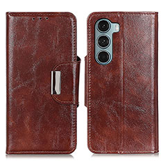 Coque Portefeuille Livre Cuir Etui Clapet N04P pour Motorola Moto Edge S30 5G Marron