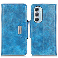 Coque Portefeuille Livre Cuir Etui Clapet N04P pour Motorola Moto Edge X30 5G Bleu Ciel