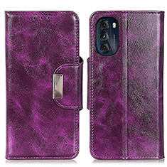 Coque Portefeuille Livre Cuir Etui Clapet N04P pour Motorola Moto G 5G (2022) Violet