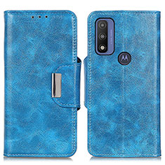 Coque Portefeuille Livre Cuir Etui Clapet N04P pour Motorola Moto G Pure Bleu Ciel