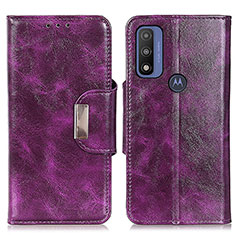 Coque Portefeuille Livre Cuir Etui Clapet N04P pour Motorola Moto G Pure Violet