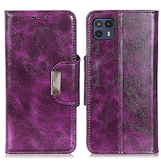 Coque Portefeuille Livre Cuir Etui Clapet N04P pour Motorola Moto G50 5G Violet