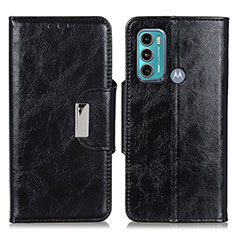 Coque Portefeuille Livre Cuir Etui Clapet N04P pour Motorola Moto G60 Noir