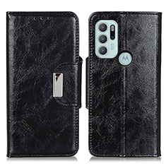 Coque Portefeuille Livre Cuir Etui Clapet N04P pour Motorola Moto G60s Noir