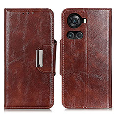 Coque Portefeuille Livre Cuir Etui Clapet N04P pour OnePlus 10R 5G Marron