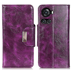 Coque Portefeuille Livre Cuir Etui Clapet N04P pour OnePlus 10R 5G Violet