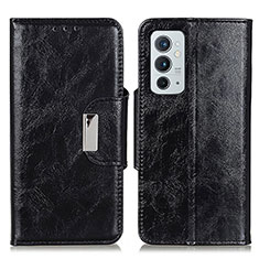 Coque Portefeuille Livre Cuir Etui Clapet N04P pour OnePlus 9RT 5G Noir