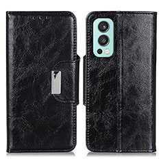 Coque Portefeuille Livre Cuir Etui Clapet N04P pour OnePlus Nord 2 5G Noir