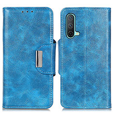 Coque Portefeuille Livre Cuir Etui Clapet N04P pour OnePlus Nord CE 5G Bleu Ciel