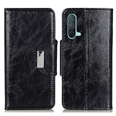 Coque Portefeuille Livre Cuir Etui Clapet N04P pour OnePlus Nord CE 5G Noir