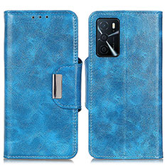 Coque Portefeuille Livre Cuir Etui Clapet N04P pour Oppo A16 Bleu Ciel